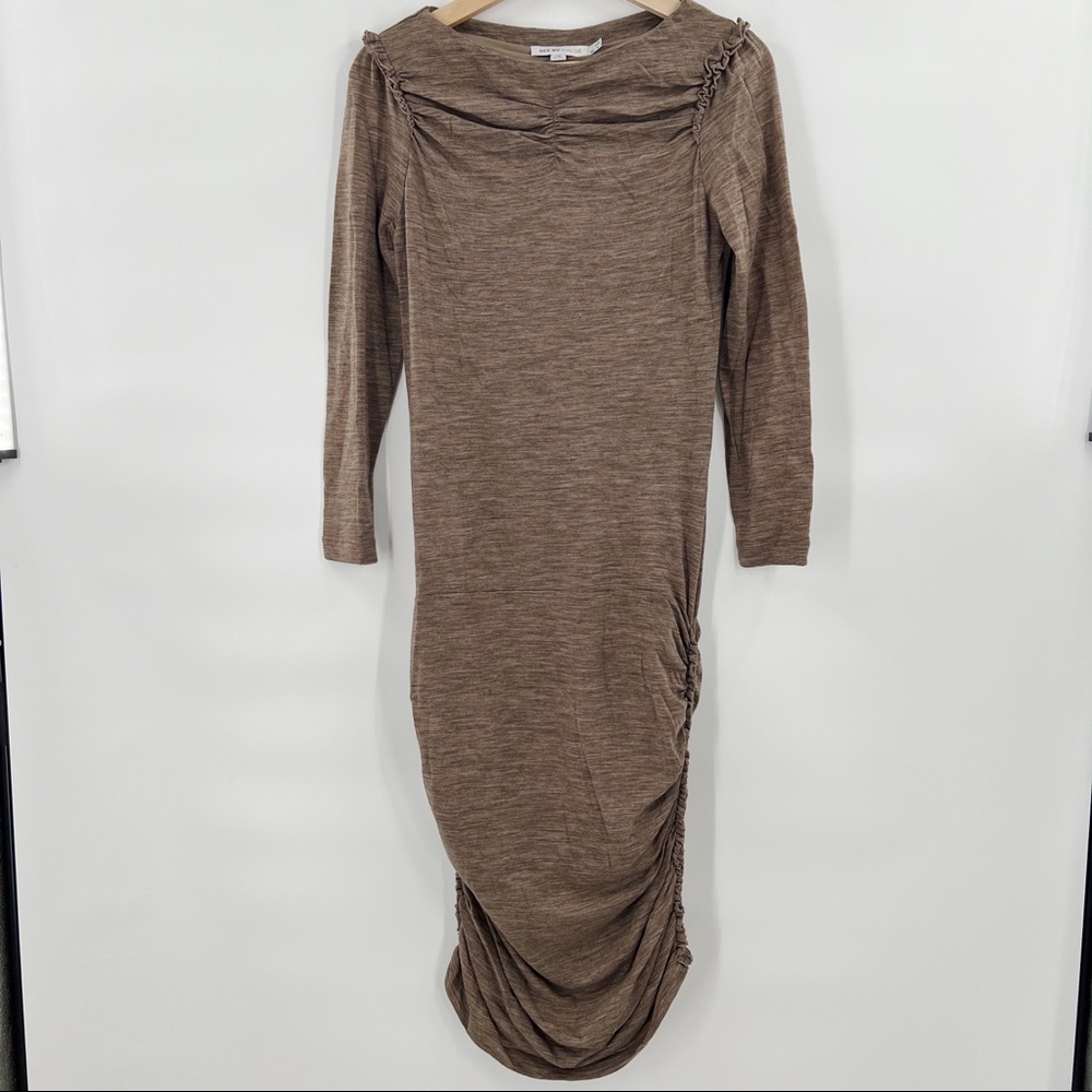 See by Chloe gathered bodycon long sleeve dress